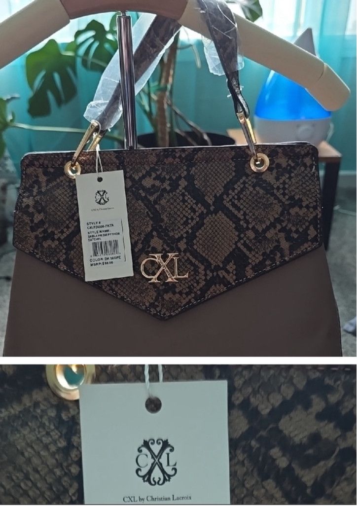 Christian Lacroix CXL by Christian Lacroix Sable Prism Python Satchel -- NWT Size ONE SIZE - 6 Thumbnail