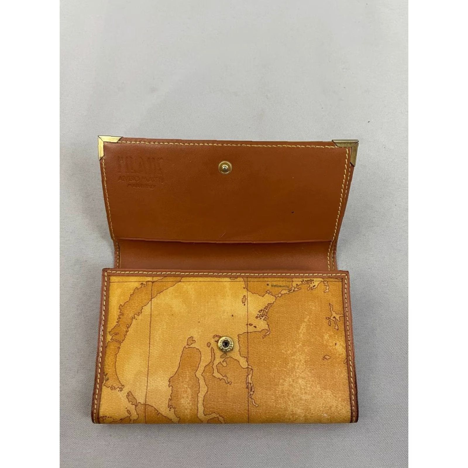 Alviero Martini Alviero Martini Men Wallet Brown Leather Card Holder W/ Coin Pocket Slim Fold, 1A Classe, Solid Pattern, Brand: Alviero Martini, Mens Wallet Size ONE SIZE - 3 Thumbnail