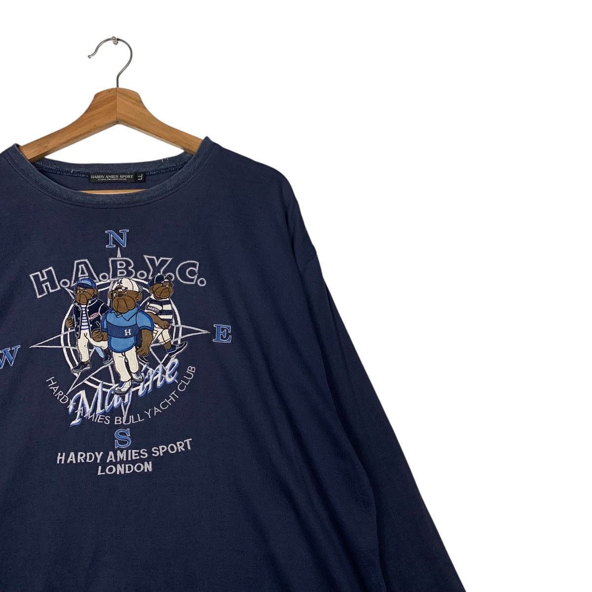 Hardy Amies HARRY AMIES Bull Yacht Club Embroidery Logo LS Tee 2344-C105 Size US L / EU 52-54 / 3 - 5 Thumbnail