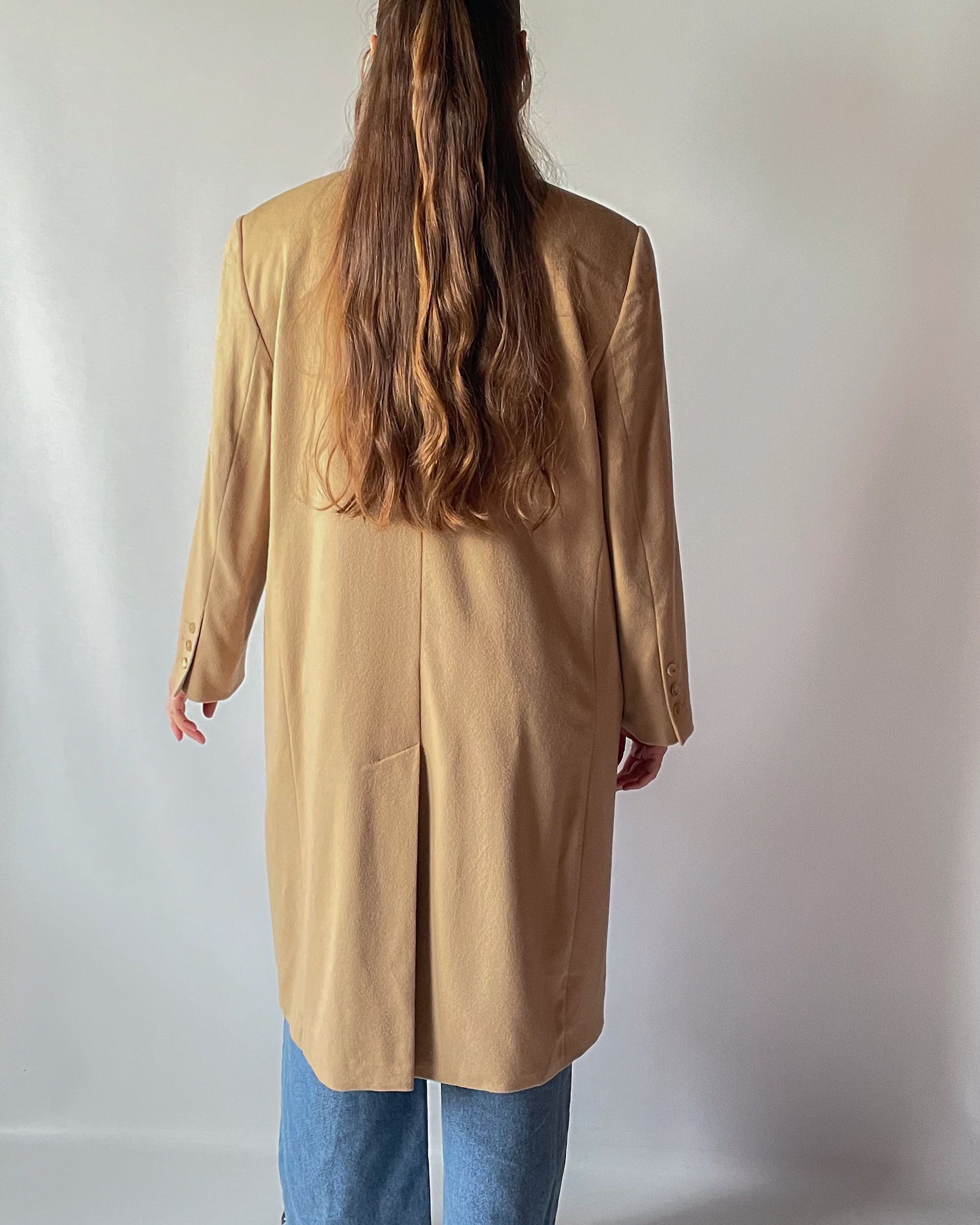 Colombo Vintage Colombo Fabric Camel Coat – Pure Cashmere Size XL / US 12-14 / IT 48-50 - 5 Thumbnail