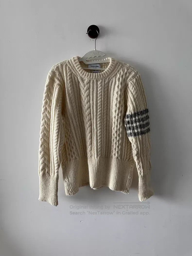 Thom Browne Thom Browne Ivory Knit Sweater Size US M / EU 48-50 / 2 - 1 Thumbnail