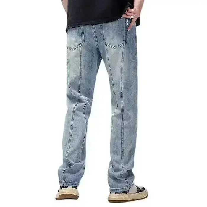 Japanese Brand Stripe Embroidery Denim Jeans Size US 32 / EU 48 - 3 Thumbnail