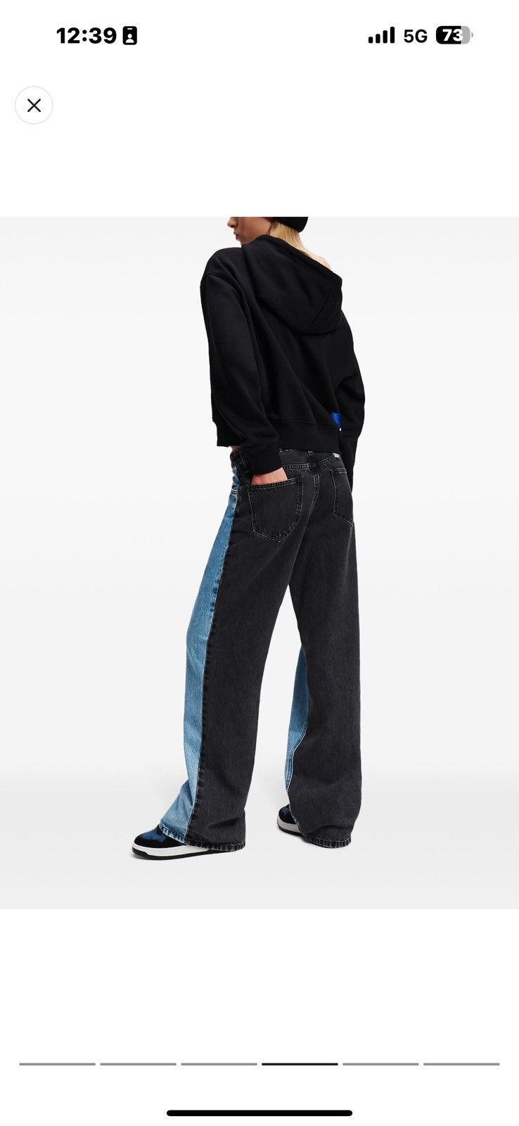 Karl Lagerfeld COLOR BLOCK MID RISE JEANS Size 30" / US 8 / IT 44 - 2 Thumbnail