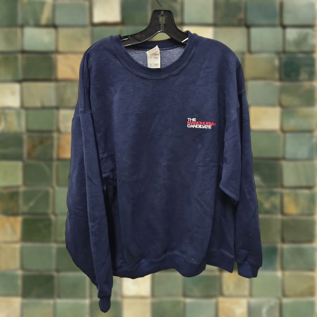 Vintage VINTAGE The Manchurian Candidate Movie Sweatshirt Crewneck XL Men Blue Pullover Movie 90s Distressed Mens Size US XL / EU 56 / 4 - 1 Thumbnail