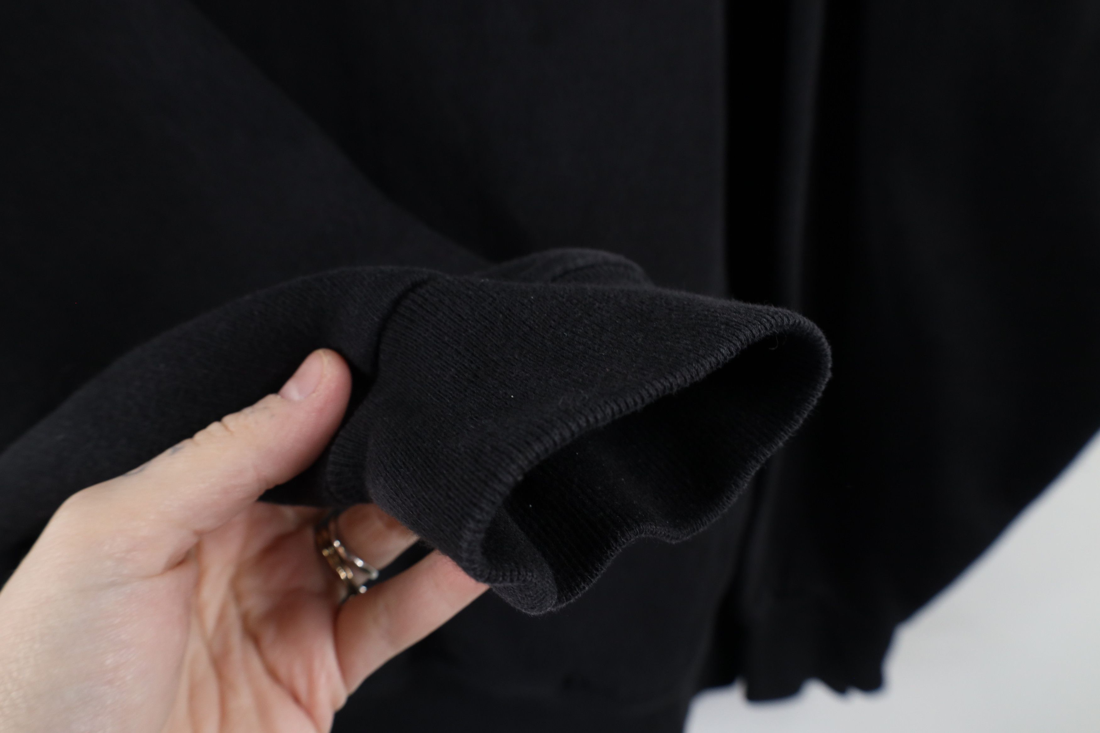 Vintage Vintage 90s Streetwear Boxy Fit Hoodie Sweatshirt Black Size XL / US 12-14 / IT 48-50 - 10 Thumbnail