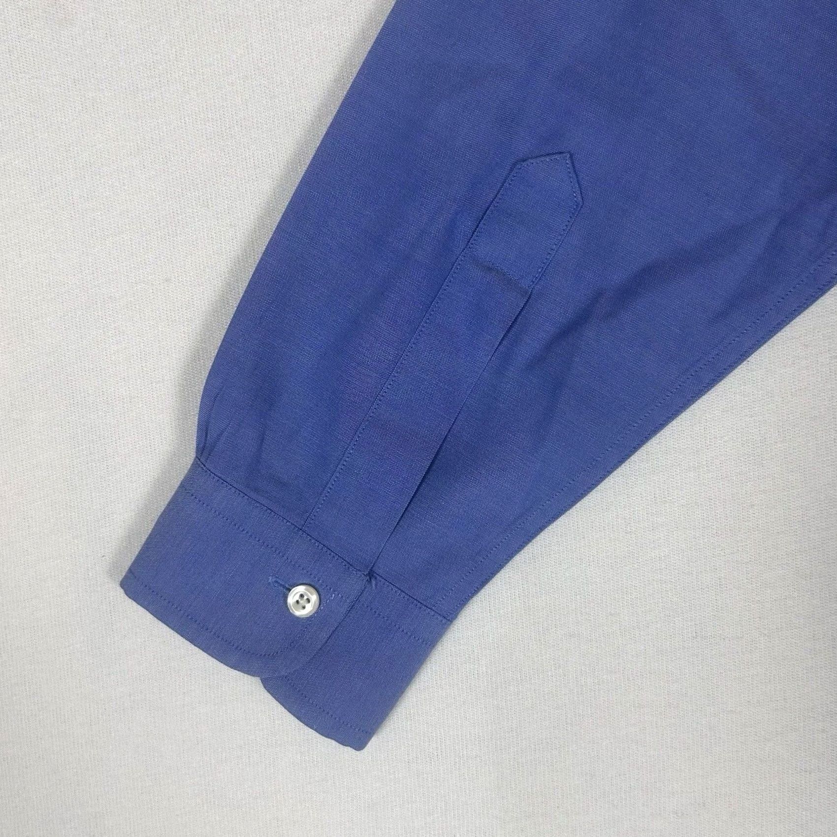 Brooks Brothers Brooks Brothers Button Down Dress Shirt Mens 16 Long Sleeve 100% Cotton Blue Solid Dress Shirt Mens 16 Size US L / EU 52-54 / 3 - 7 Thumbnail
