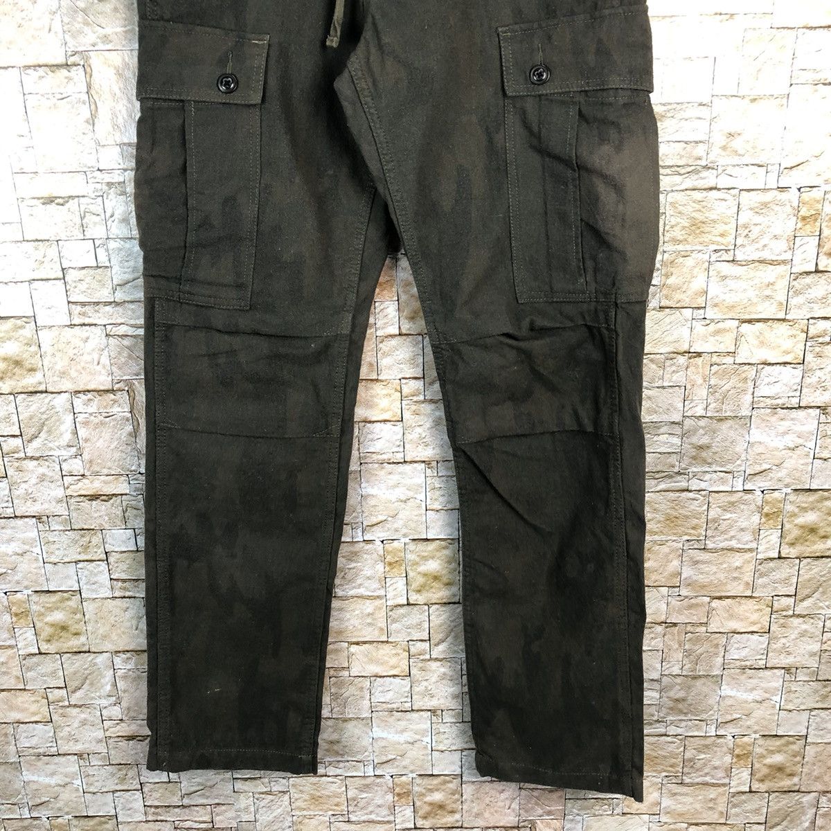 Japanese Brand Back Number Green Cargo Multipocket Pants #A594 Size US 30 / EU 46 - 6 Thumbnail