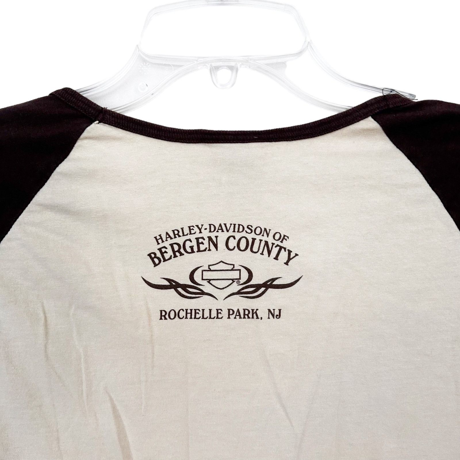 Harley Davidson Harley Davidson Tan Brown Baseball Tee Shirt Sz L Size L / US 10 / IT 46 - 8 Thumbnail