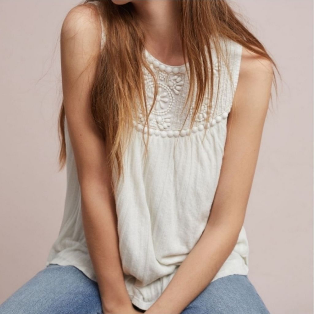 Anthropologie Anthropologie Moulinette Soeurs Vêtements Beaded Tank Size XS / US 0-2 / IT 36-38 - 1 Thumbnail