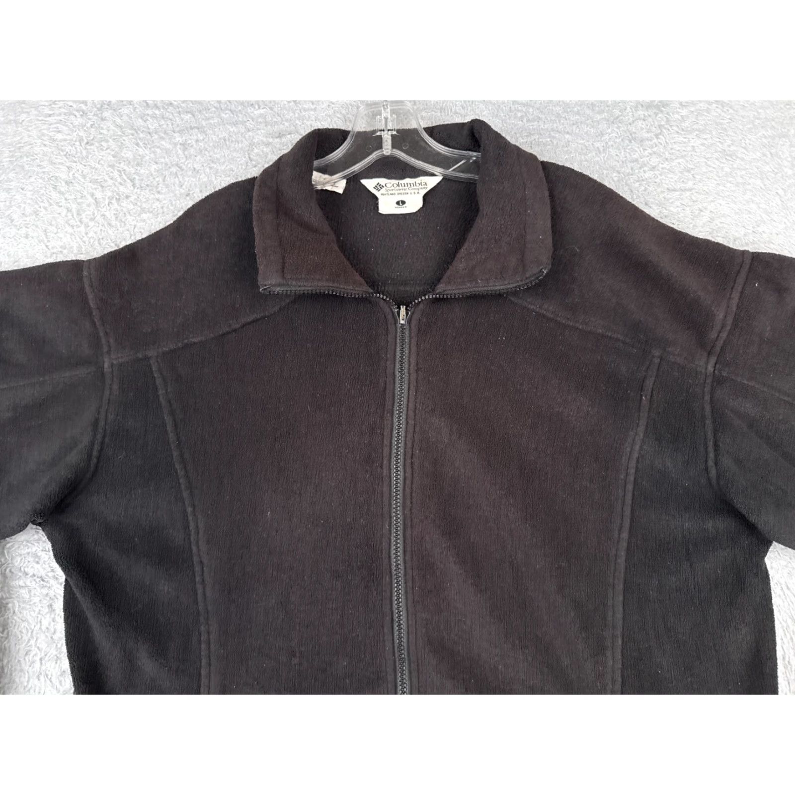 Vintage VINTAGE Columbia Jacket Womens L Black Full Zip Hoodie Fleece Polyester Size L / US 10 / IT 46 - 4 Thumbnail