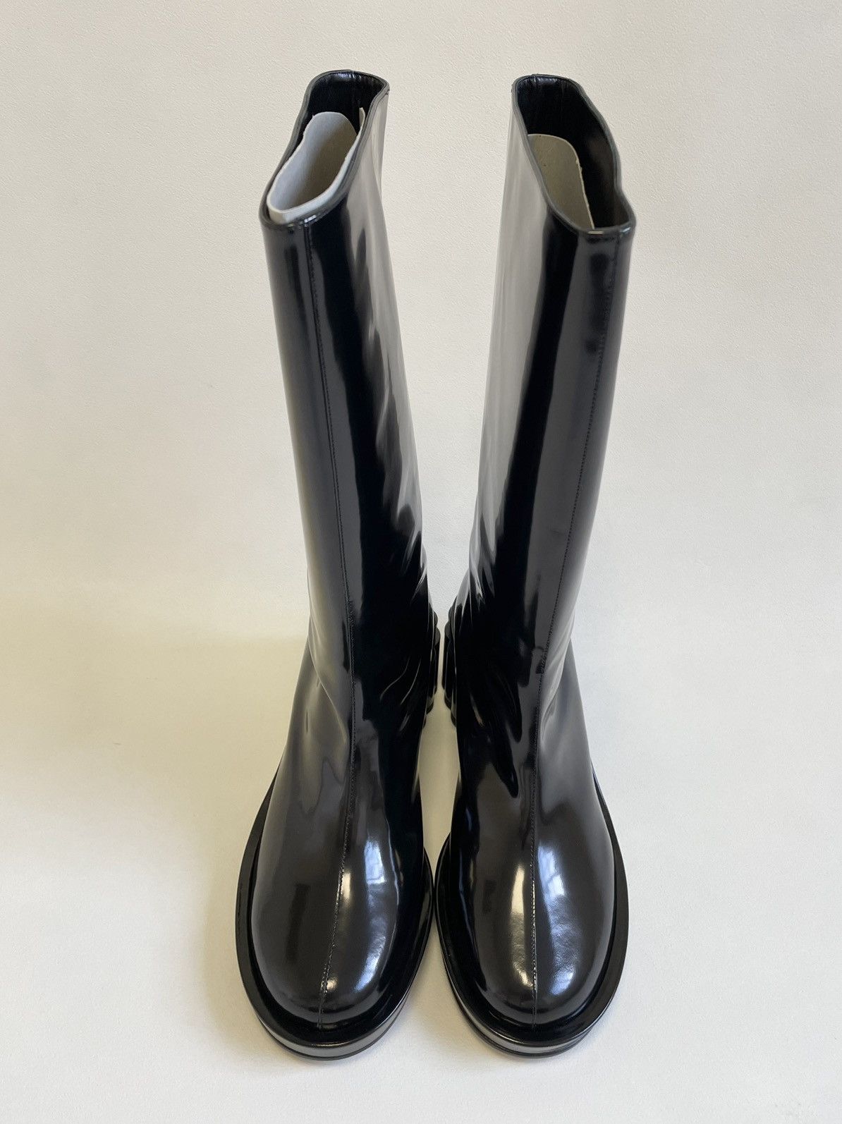 Simone Rocha Black Leather ‘Lacquered Heel’ Boots Size US 9 / IT 39 - 6 Thumbnail
