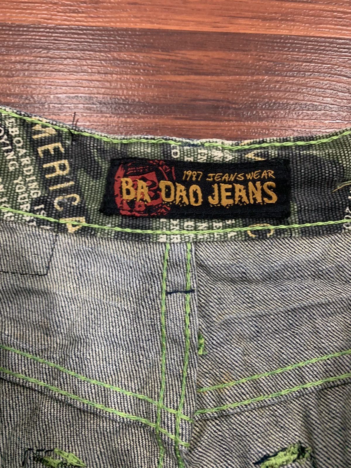 If Six Was Nine Ba Dao Embroidered Flared Jeans Pants ( unisex ) Size US 29 - 13 Thumbnail