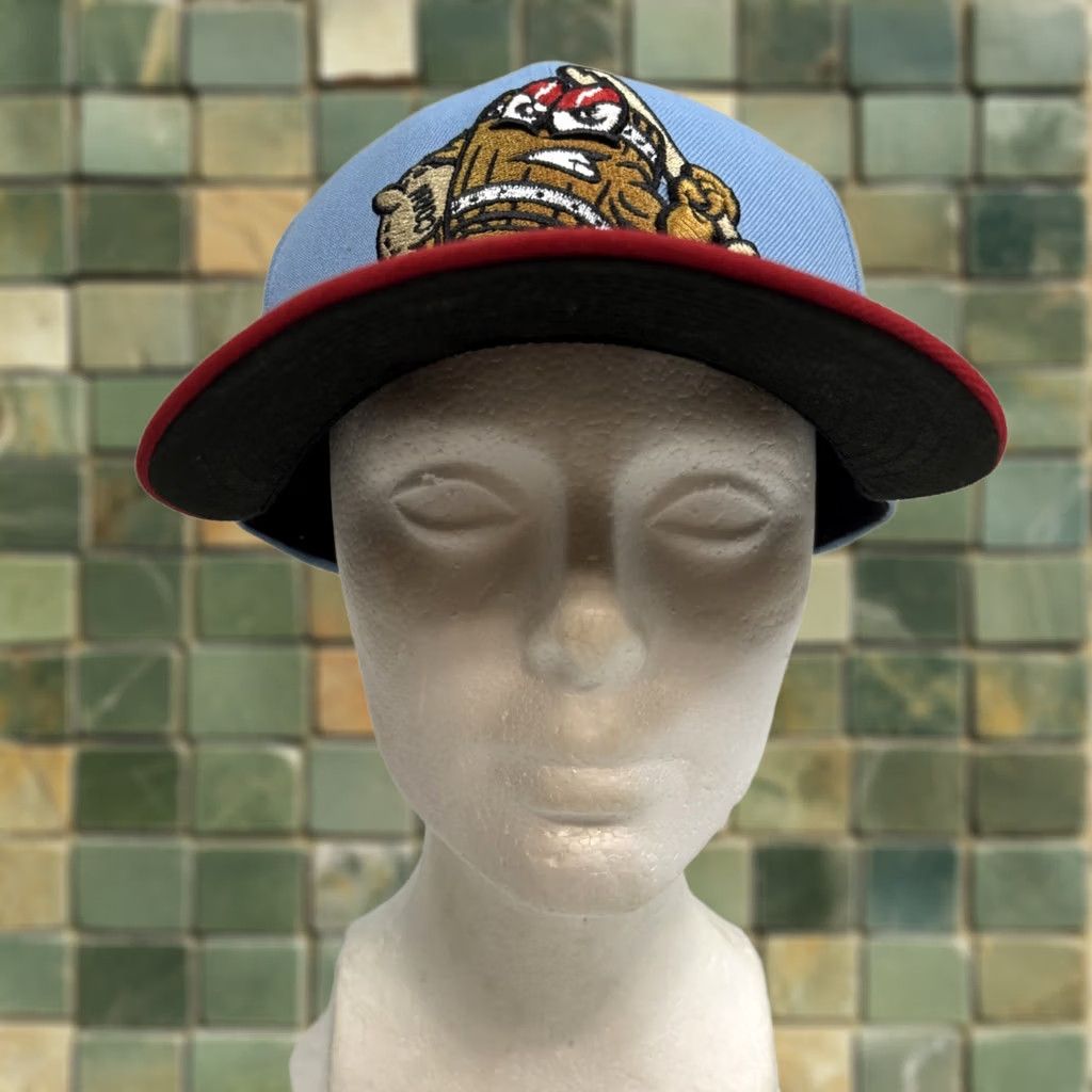 New Era New Era MILB Theme Night 5950 59Fifty Louisville Bats Mashers Fitted Cap 7 1/8 Mens Blue Size ONE SIZE - 1 Thumbnail