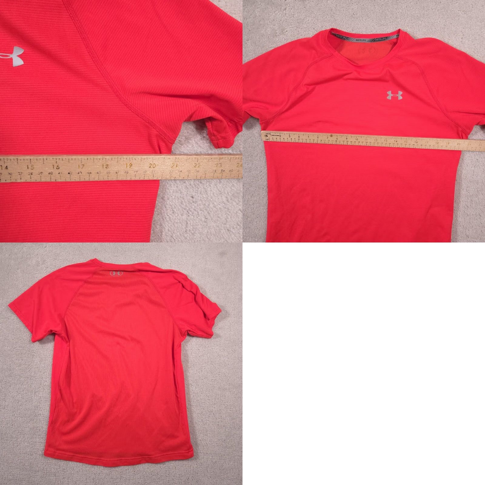 Under Armour Under Armour Shirt Mens Medium Red Run Short Sleeve Athletic Running Tee Top Size US M / EU 48-50 / 2 - 8 Thumbnail