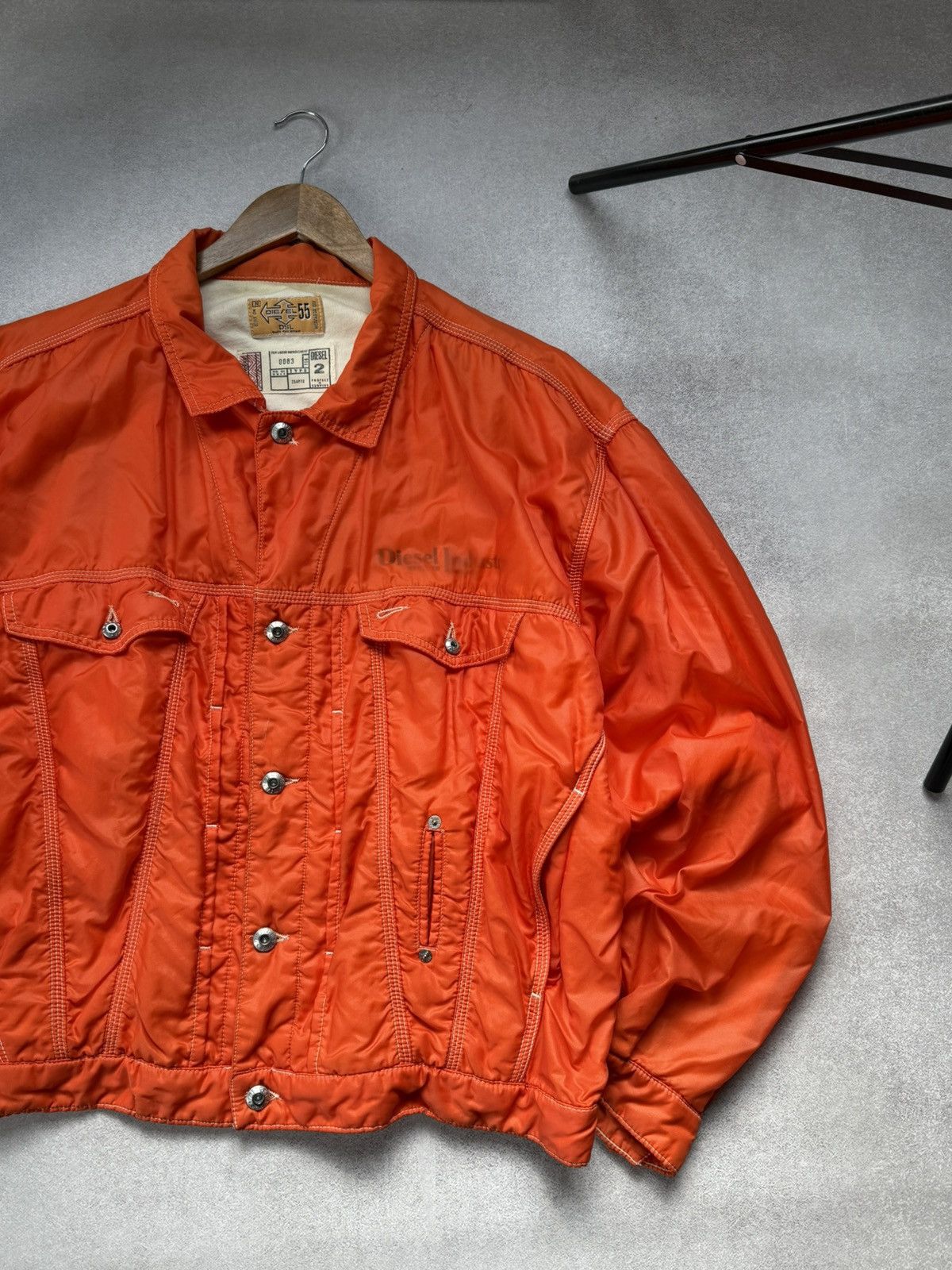 Diesel Vintage Diesel Work Wear Bomber Jacket Polyamide 90s Men’s Size US XL / EU 56 / 4 - 4 Thumbnail