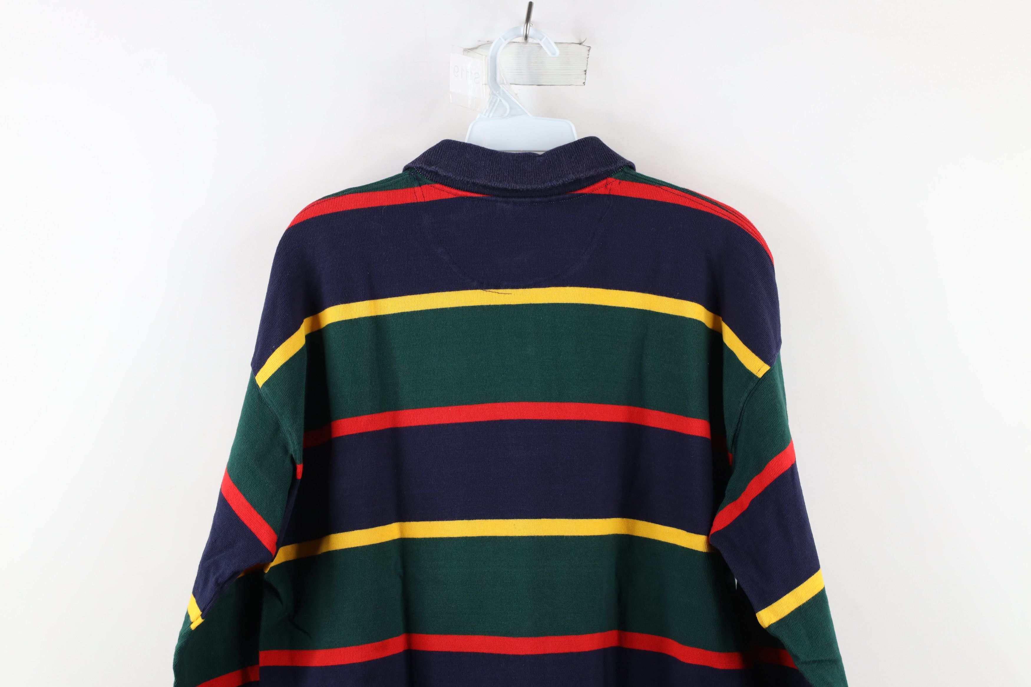 Vintage Vintage 90s Streetwear Striped Long Sleeve Rugby Polo USA Size US L / EU 52-54 / 3 - 6 Thumbnail