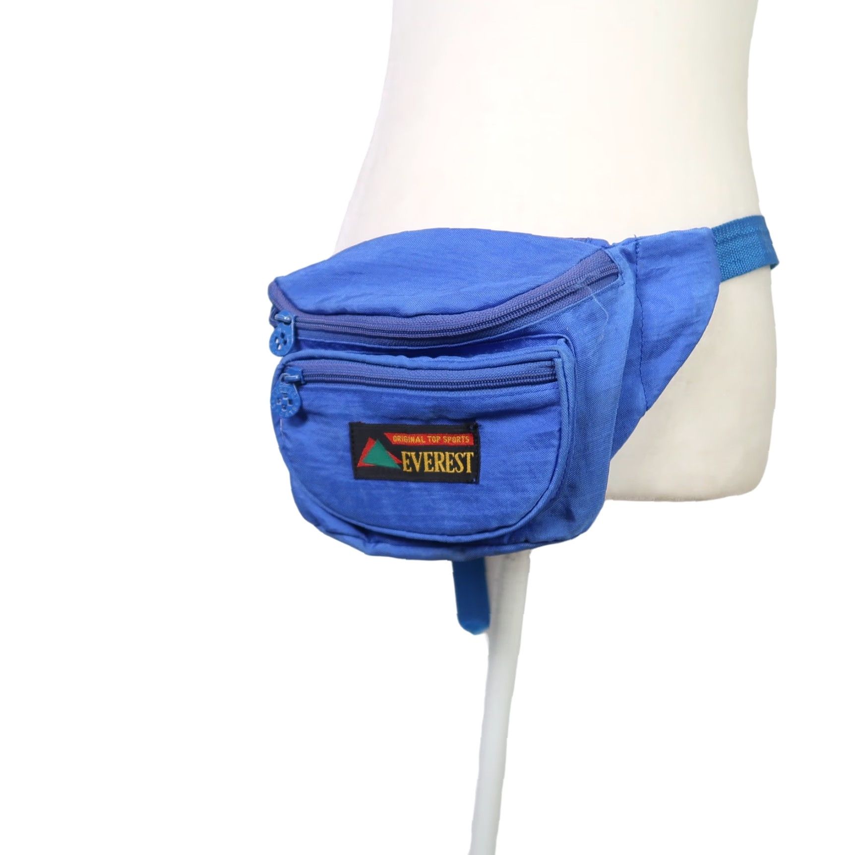 Vintage VINTAGE 80s Everest blue nylon fanny pack belt bag purse, Belt Bag & Fanny Pack, Women, Blue, Adjustable waist strap, 12" x 6" Size ONE SIZE - 5 Thumbnail