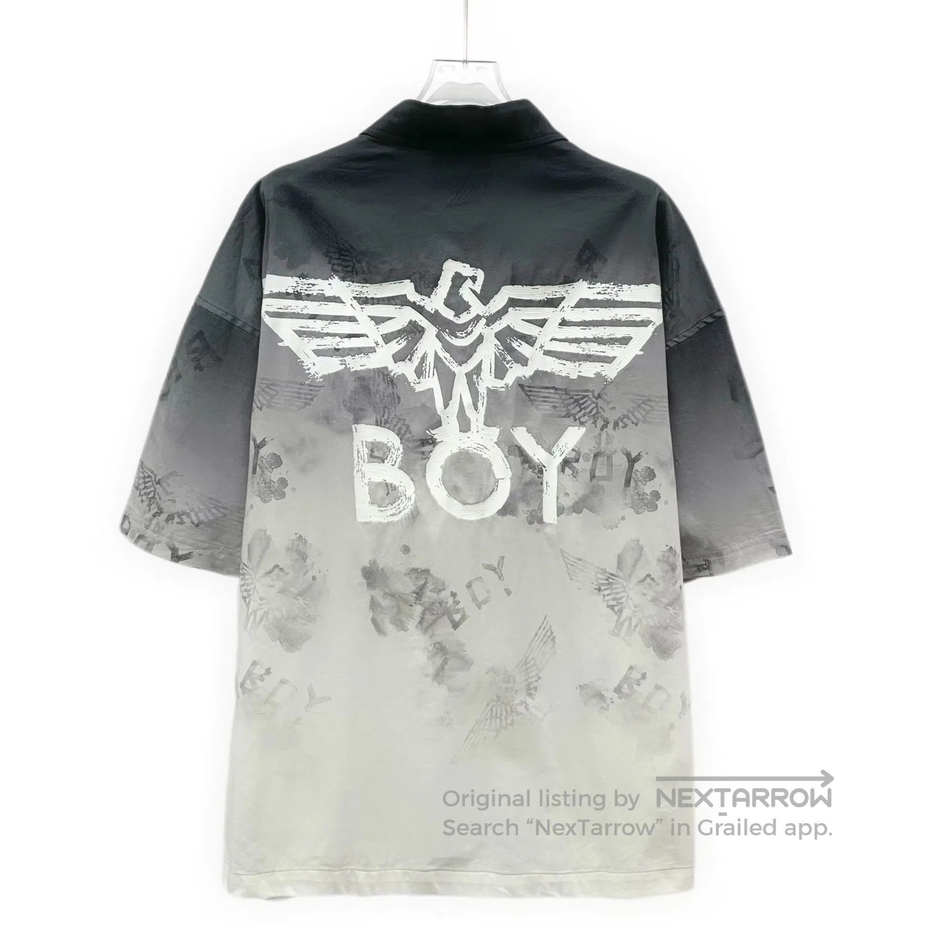 Boy London BOY LONDON Gradient Ink Eagle Print Cotton Collar Short Sl Size US M / EU 48-50 / 2 - 2 Thumbnail