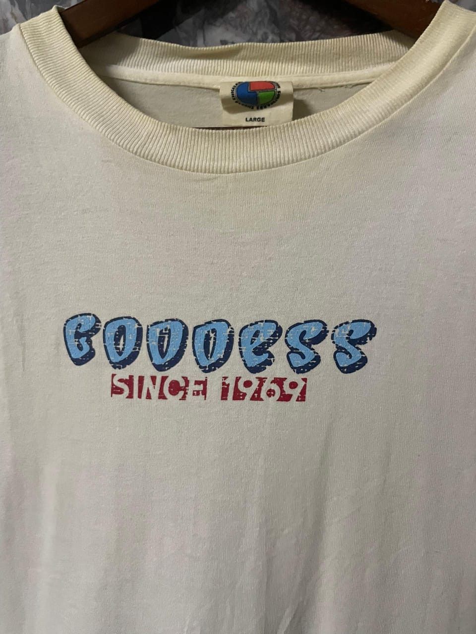 Vintage K5-09 Thrashed Y2K Goddess Hawaiian double Surf Wear Tee Size US L / EU 52-54 / 3 - 14 Thumbnail