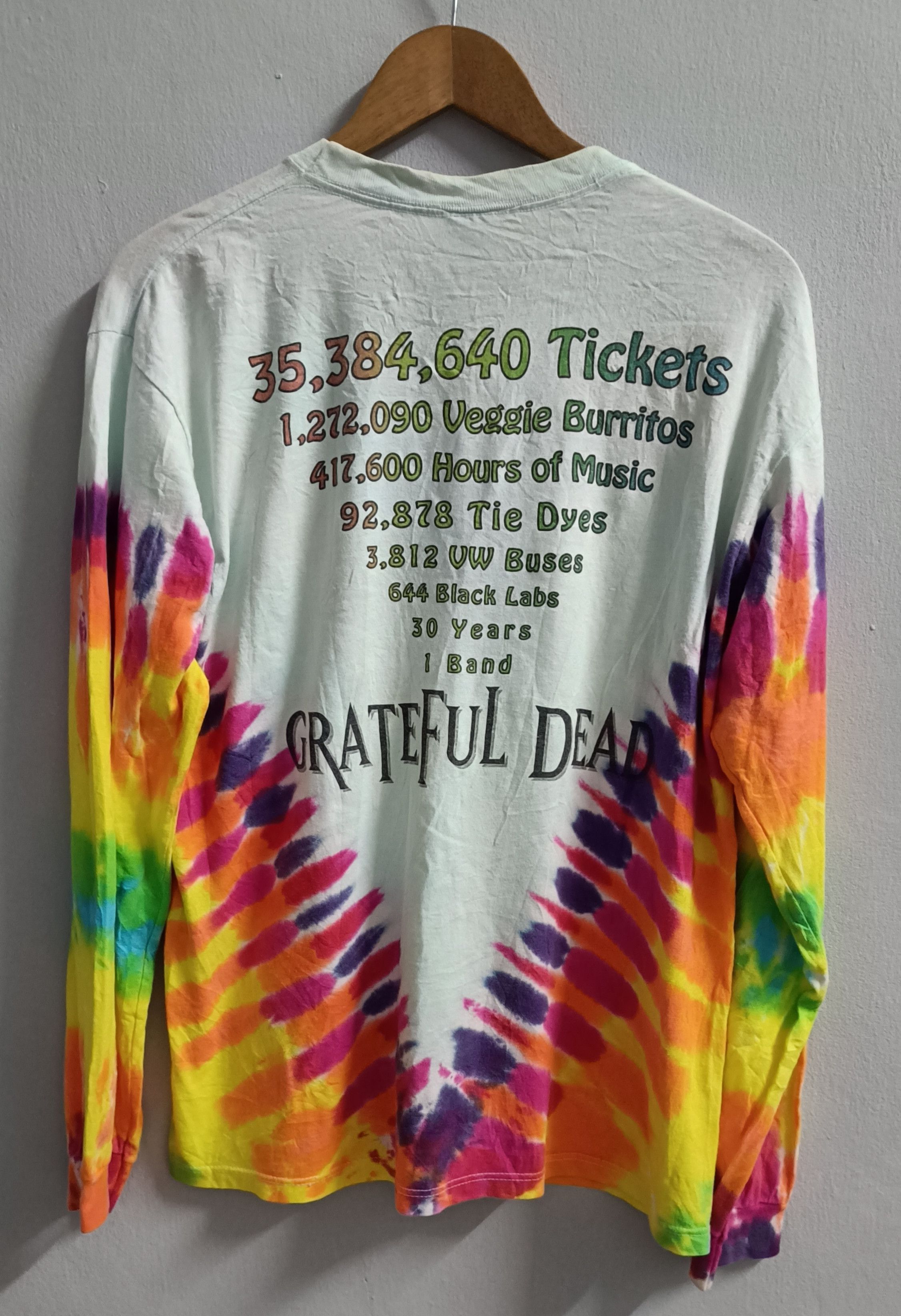 Band Tees 🔥🔥Rare Vintage 90s Band Grateful Dead Tye Dye L/S Tee Size US L / EU 52-54 / 3 - 2 Thumbnail