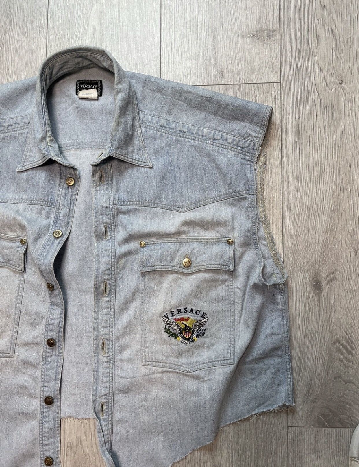 Versace × Vintage Versace custom Jeans Shirt Vintage Unique Size US L / EU 52-54 / 3 - 20 Thumbnail
