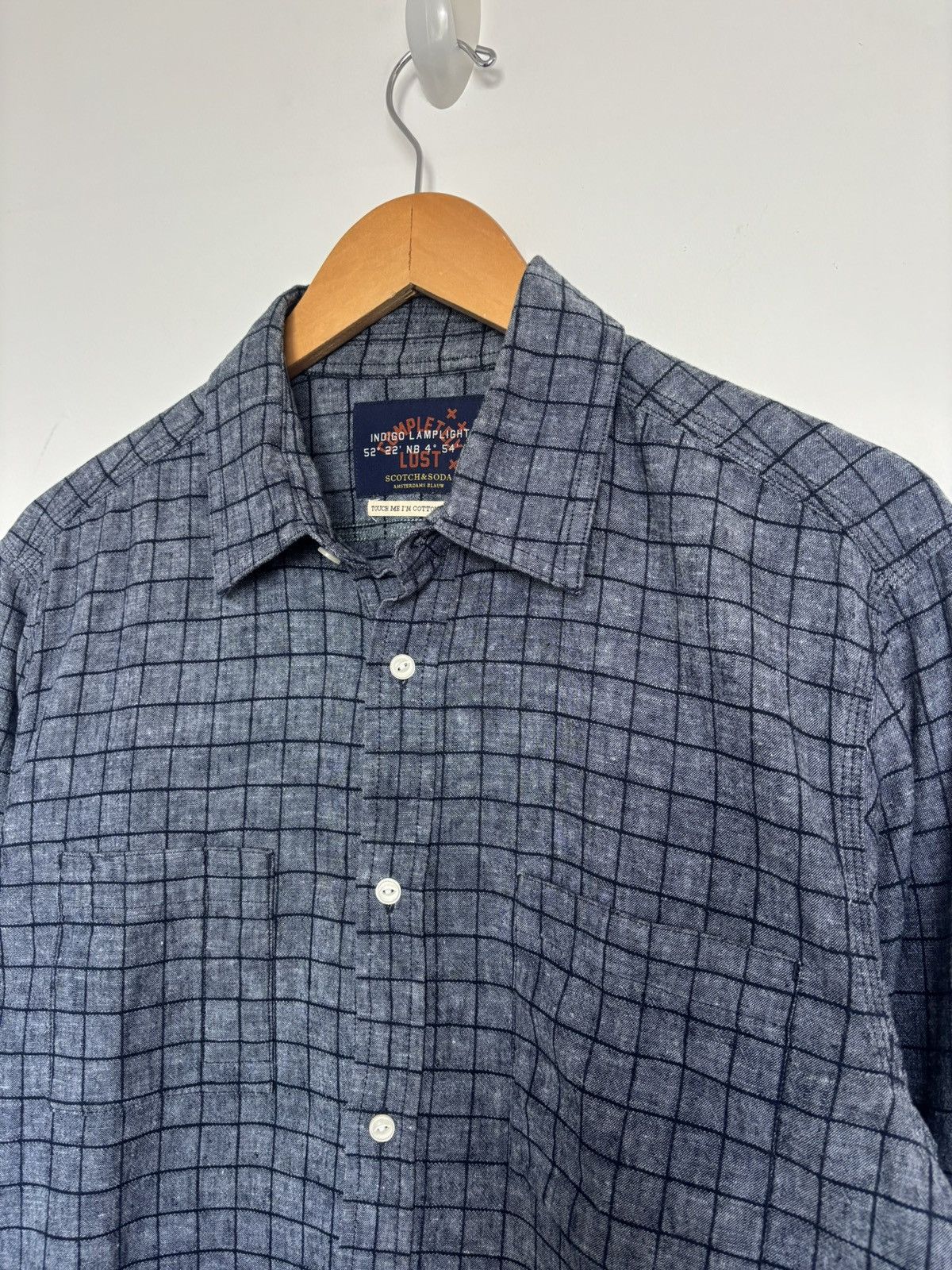 Scotch & Soda Scotch & Soda Cotton Linen Check Shirt Large L Size US L / EU 52-54 / 3 - 3 Thumbnail