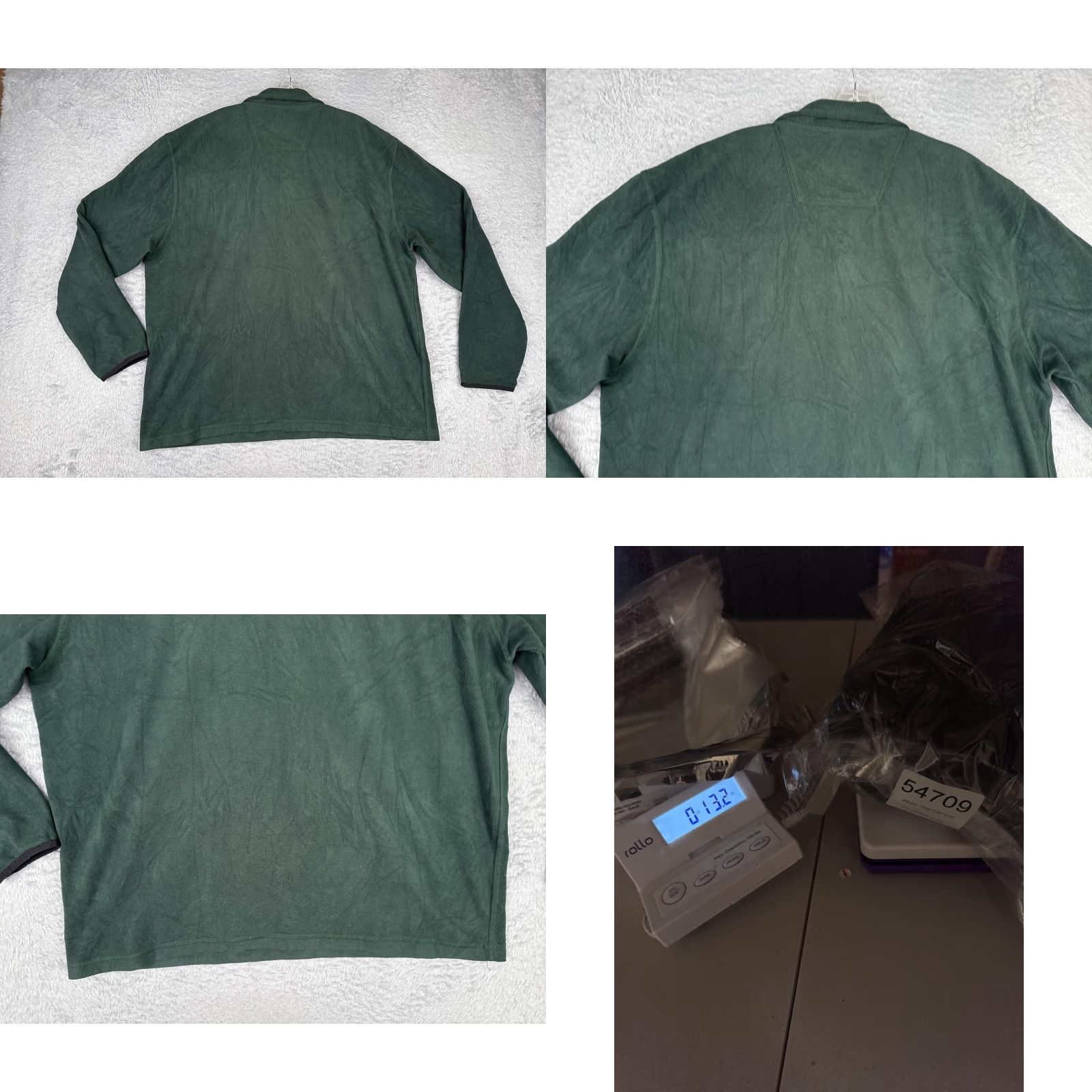 Timberland Timberland Fleece Pullover Mens XL Green Quarter Zip Chest Pocket Sweatshirt Size US XL / EU 56 / 4 - 9 Thumbnail
