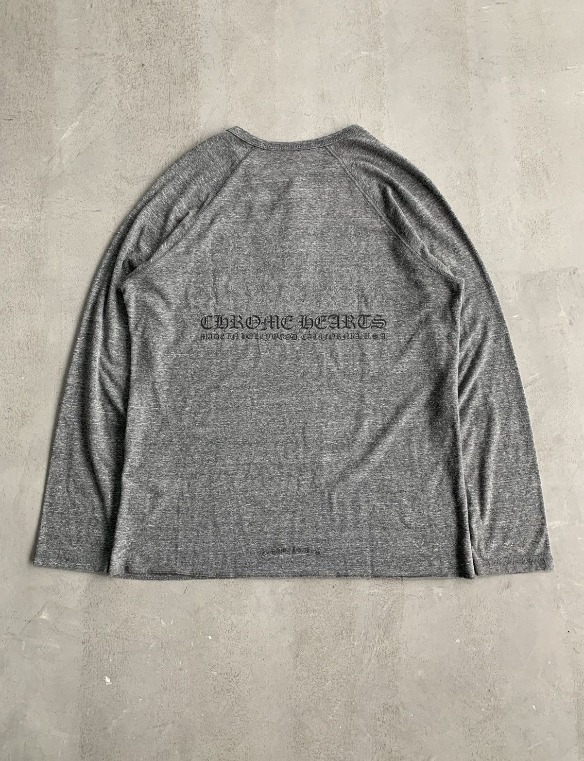 2000s Chrome - Hollywood Tonal Crosses Henley Longsleeves