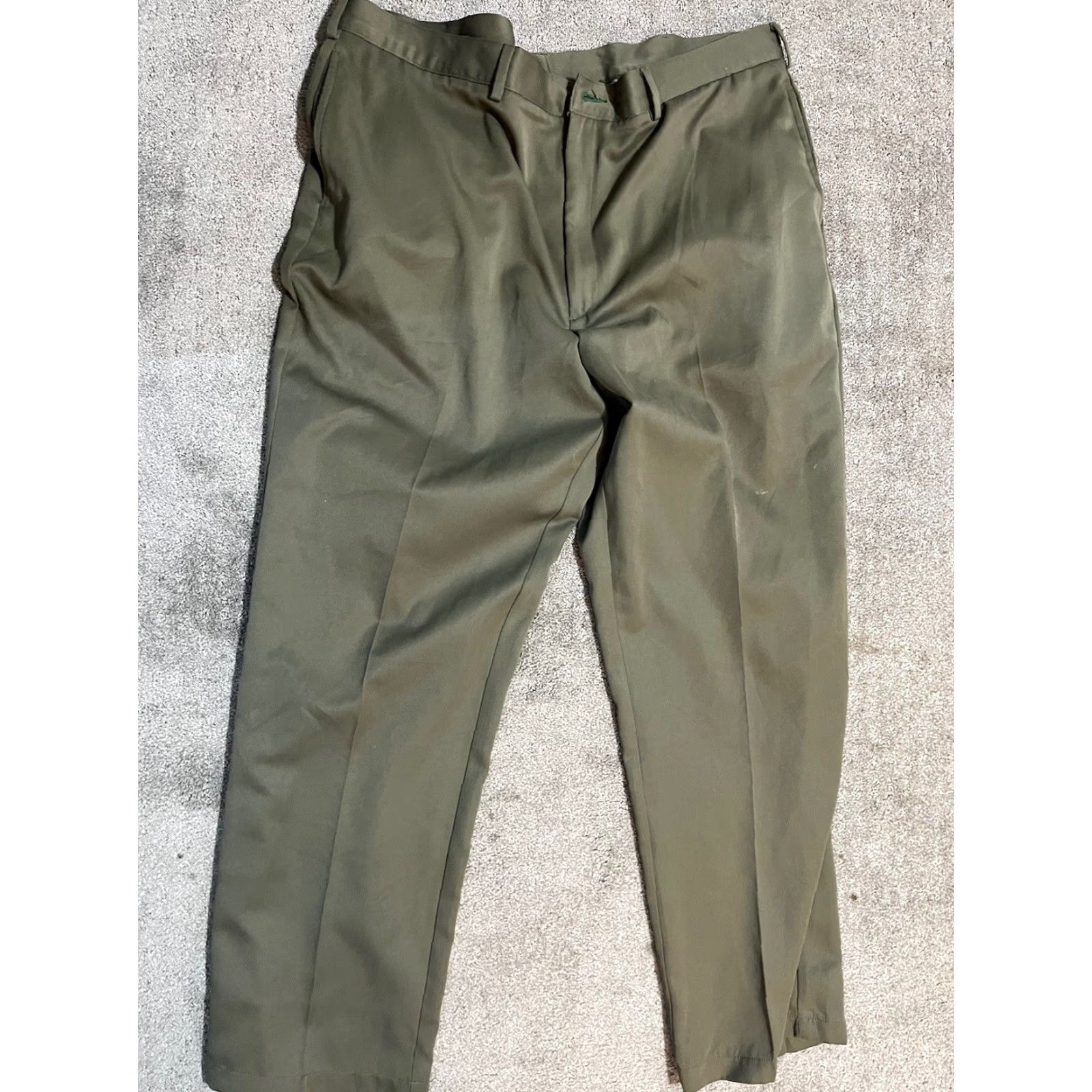Tommy Hilfiger VINTAGE Tommy Hilfiger Pants Flat Front 42x32 Green Classic Mens Pants 42 Regular Polyester Microfiber Wrinkle Resistant 90s Preppy Vintage Core Men Size US 42 / EU 58 - 3 Thumbnail