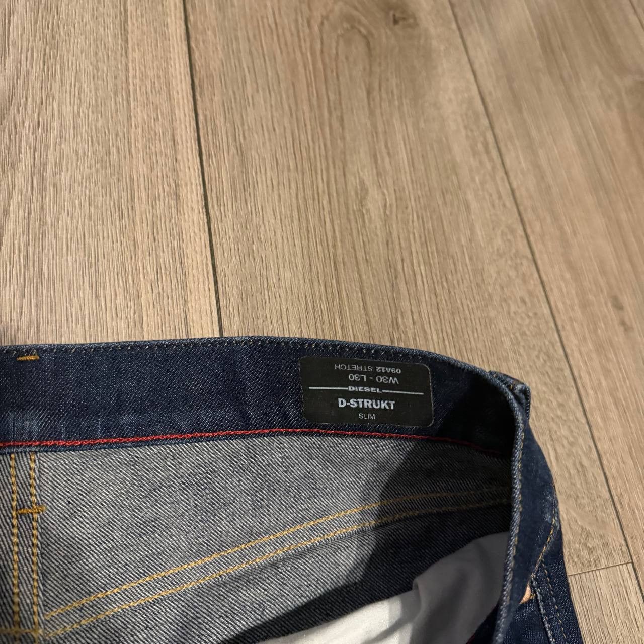 Diesel DIESEL Mens D-Strukt Slim Jeans W30 L30 Navy Blue Cotton Size US 30 / EU 46 - 4 Thumbnail