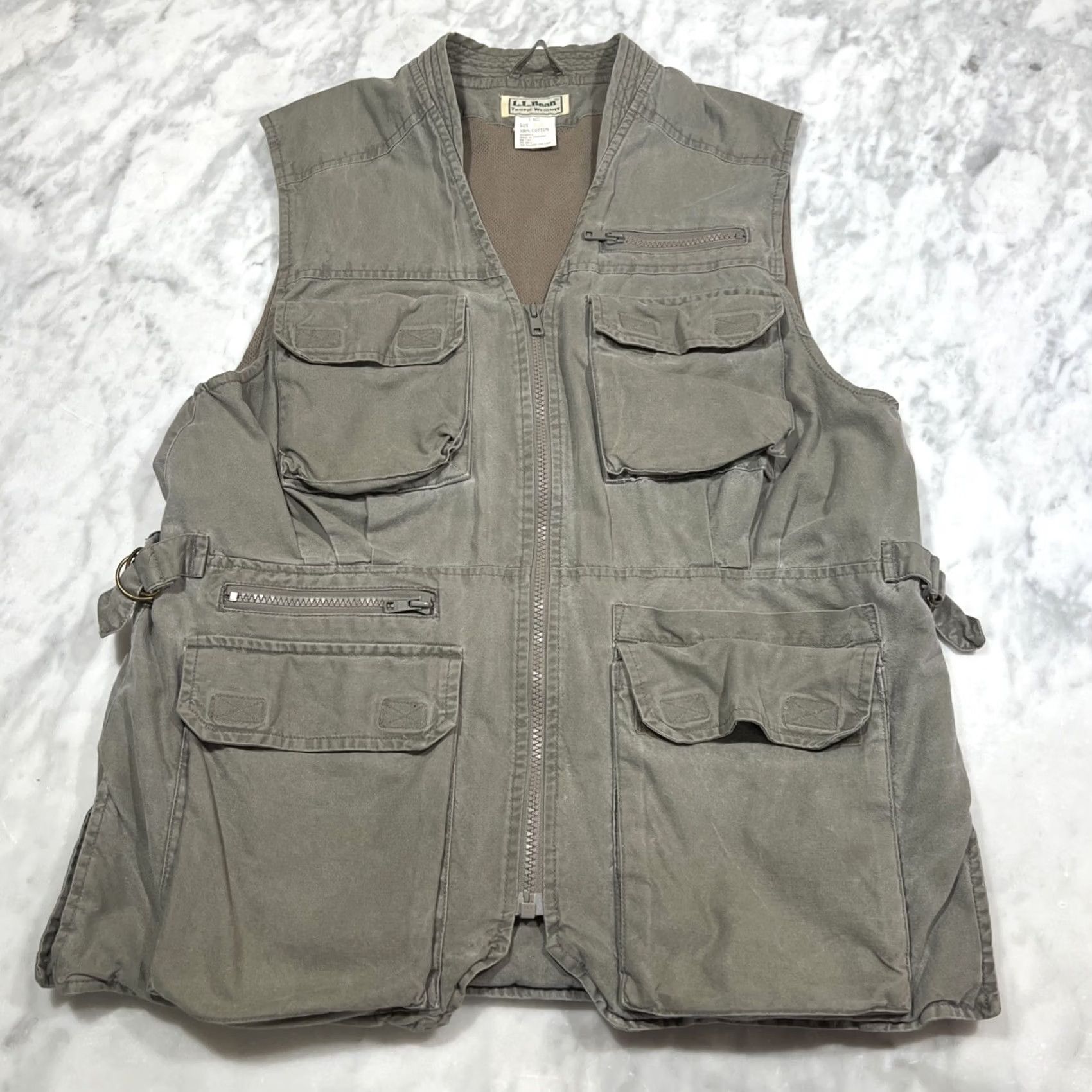 Vintage VINTAGE LL Bean Womens M Green Cotton Tropics Weights Vest Fishing Safari Multi Pockets Size M / US 6-8 / IT 42-44 - 2 Thumbnail
