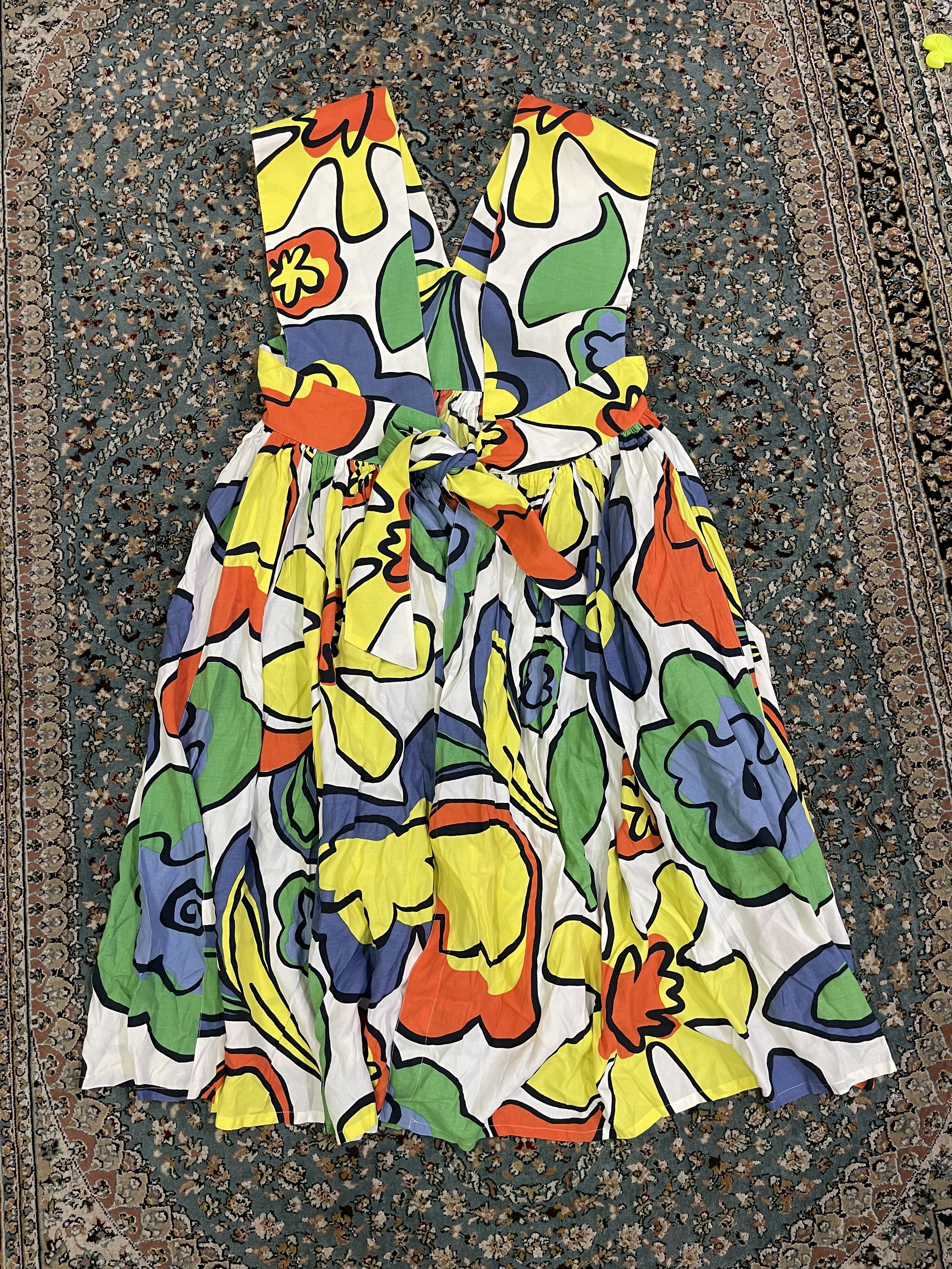 Thierry Mugler × Vintage Thierry Mugler Dress Abstract Pop Art Print Rare Statement Size L / US 10 / IT 46 - 9 Thumbnail