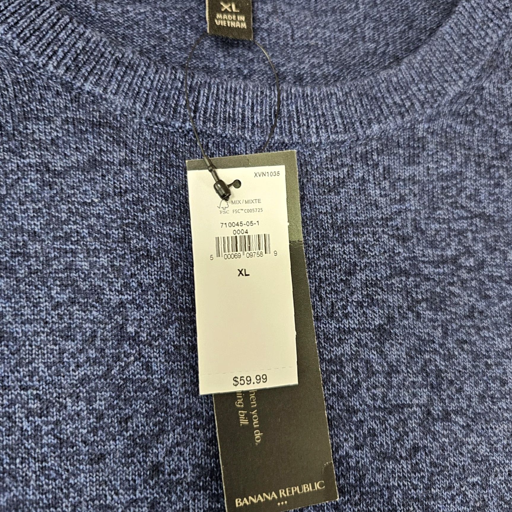 Banana Republic Banana Republic Sweater Mens XL Blue Premium Luxe Yarn Crewneck Cashmere Blend Size US XL / EU 56 / 4 - 3 Thumbnail