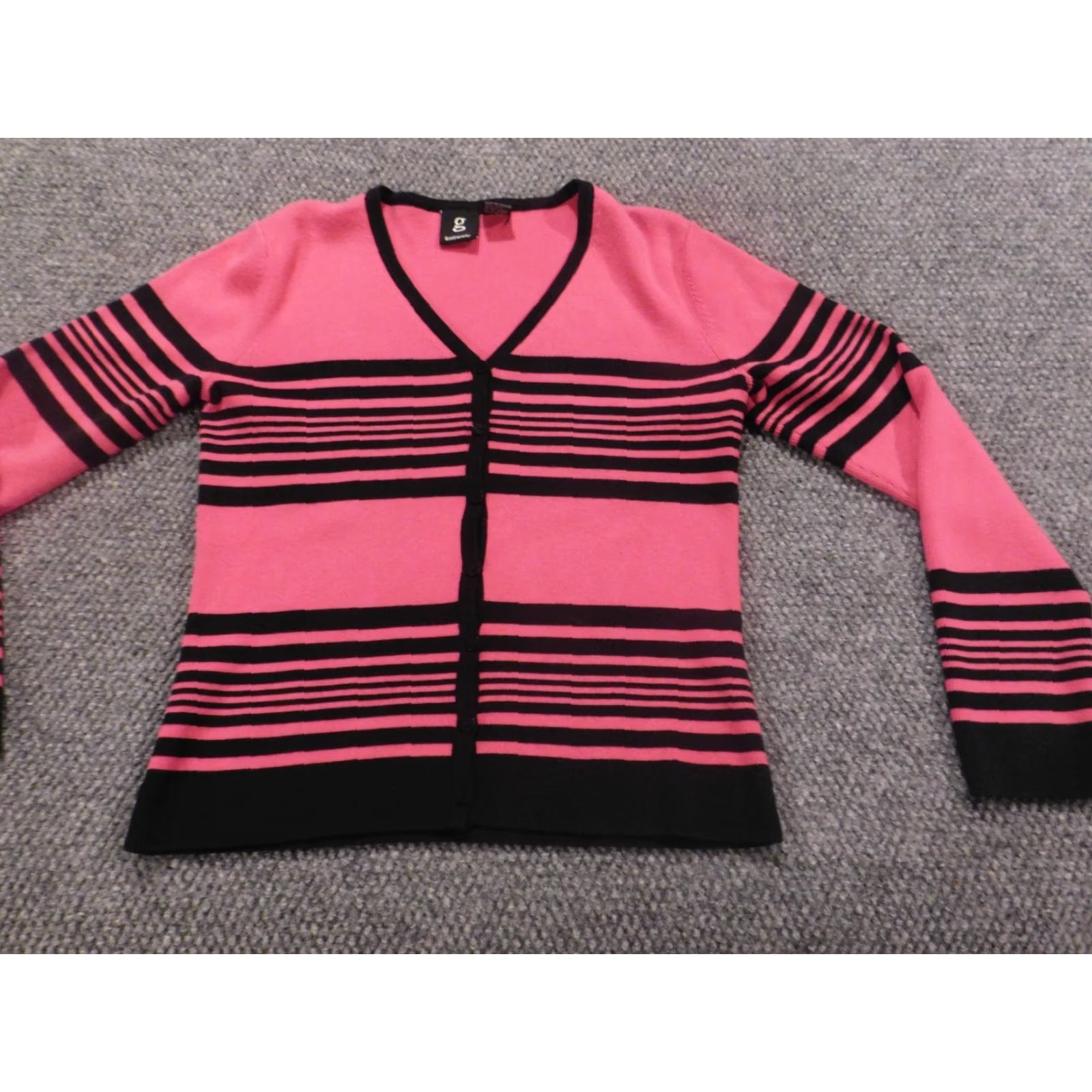 Pinko Gear Womens Sweater Small pink cardigan stretch knitwear Size L / US 10 / IT 46 - 2 Thumbnail