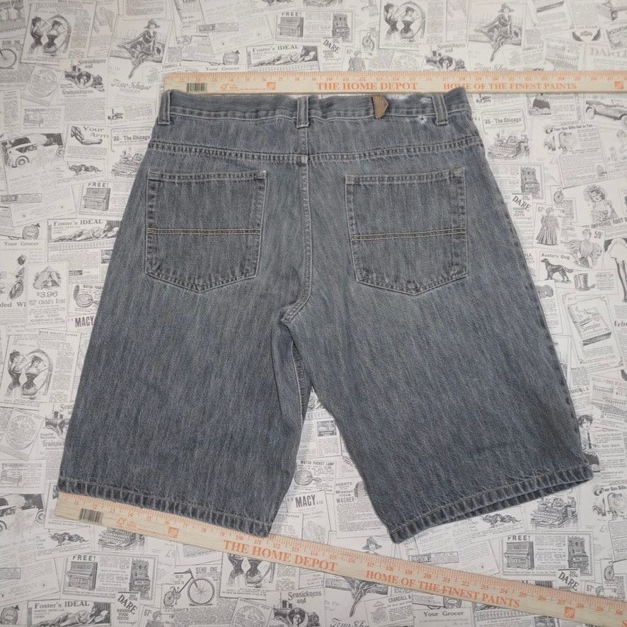 Vintage 38 - Vintage / Y2K 212 NYC denim baggy 00s denim gray jorts Size US 38 / EU 54 - 5 Thumbnail