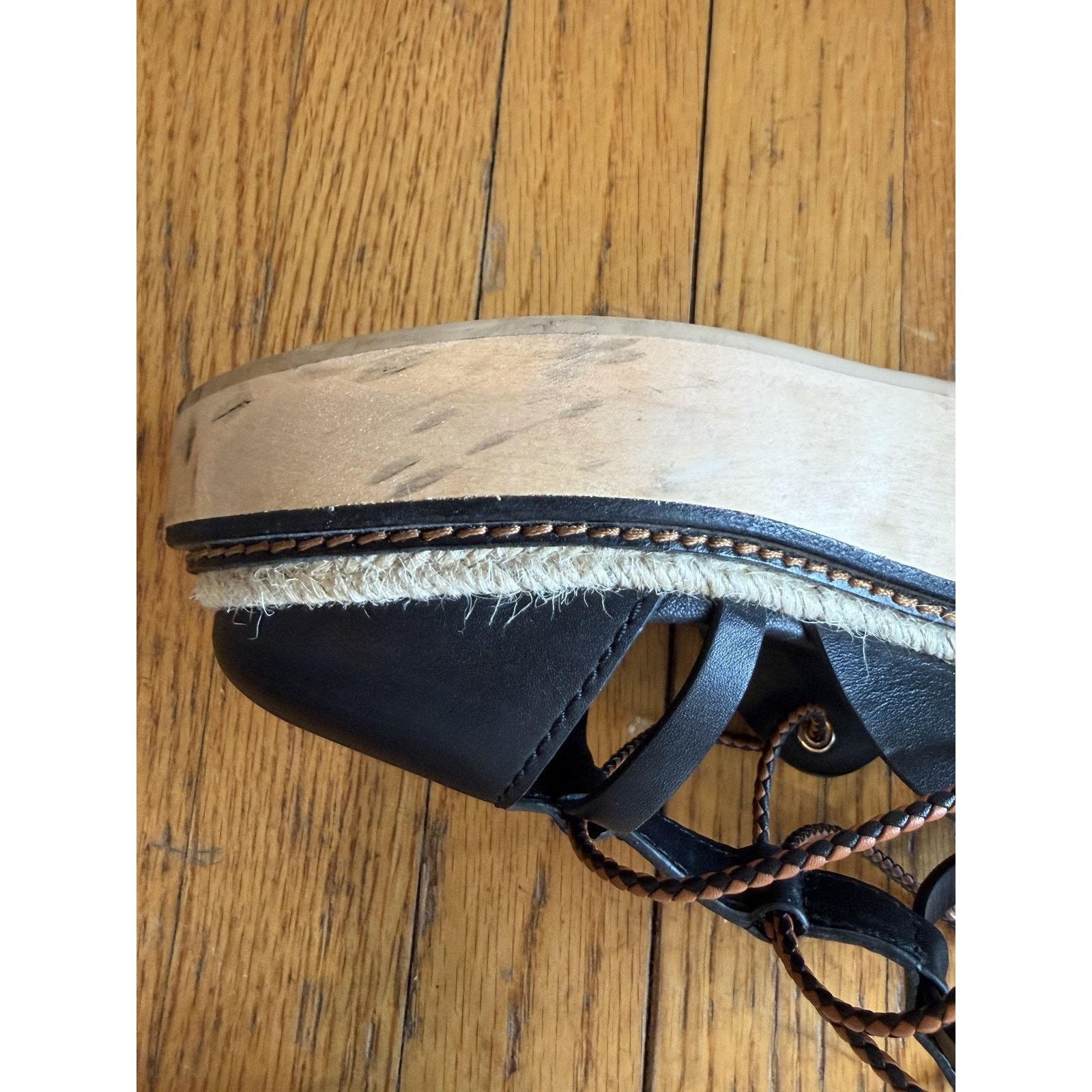 Ulla Johnson Ulla Johnson Salinas Sandals 6/36 Black Leather Platform Size US 6 / IT 36 - 9 Thumbnail