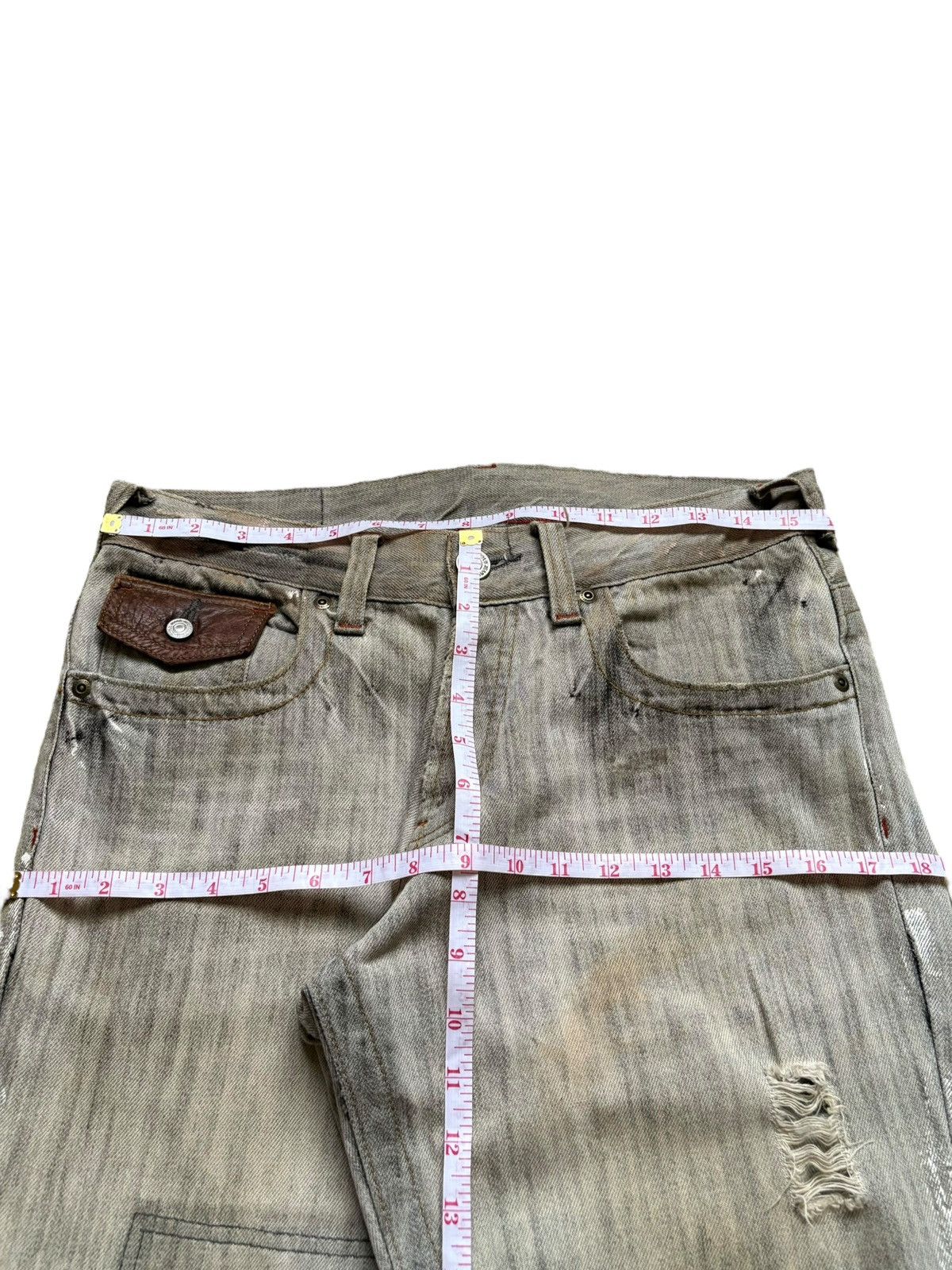 Japanese Brand Vintage Japanese Brand Paint Rusty Mud Wash Ripped Jeans Size US 32 / EU 48 - 12 Thumbnail