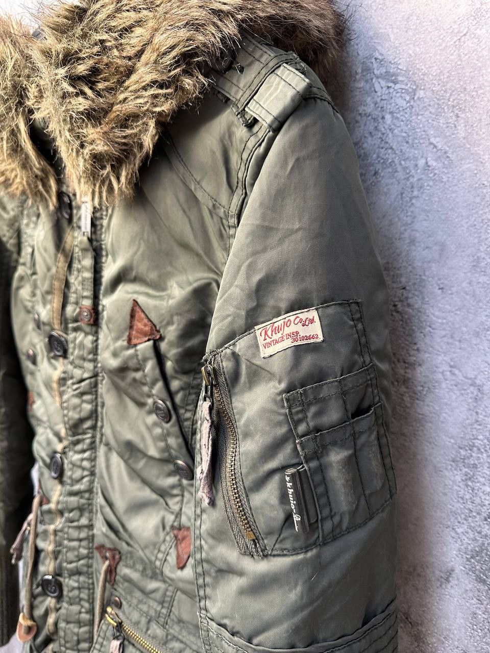 khujo Khujo Cille II Womens Hooded Jacket KHAKI Nylon Zip Fur Size M / US 6-8 / IT 42-44 - 6 Thumbnail