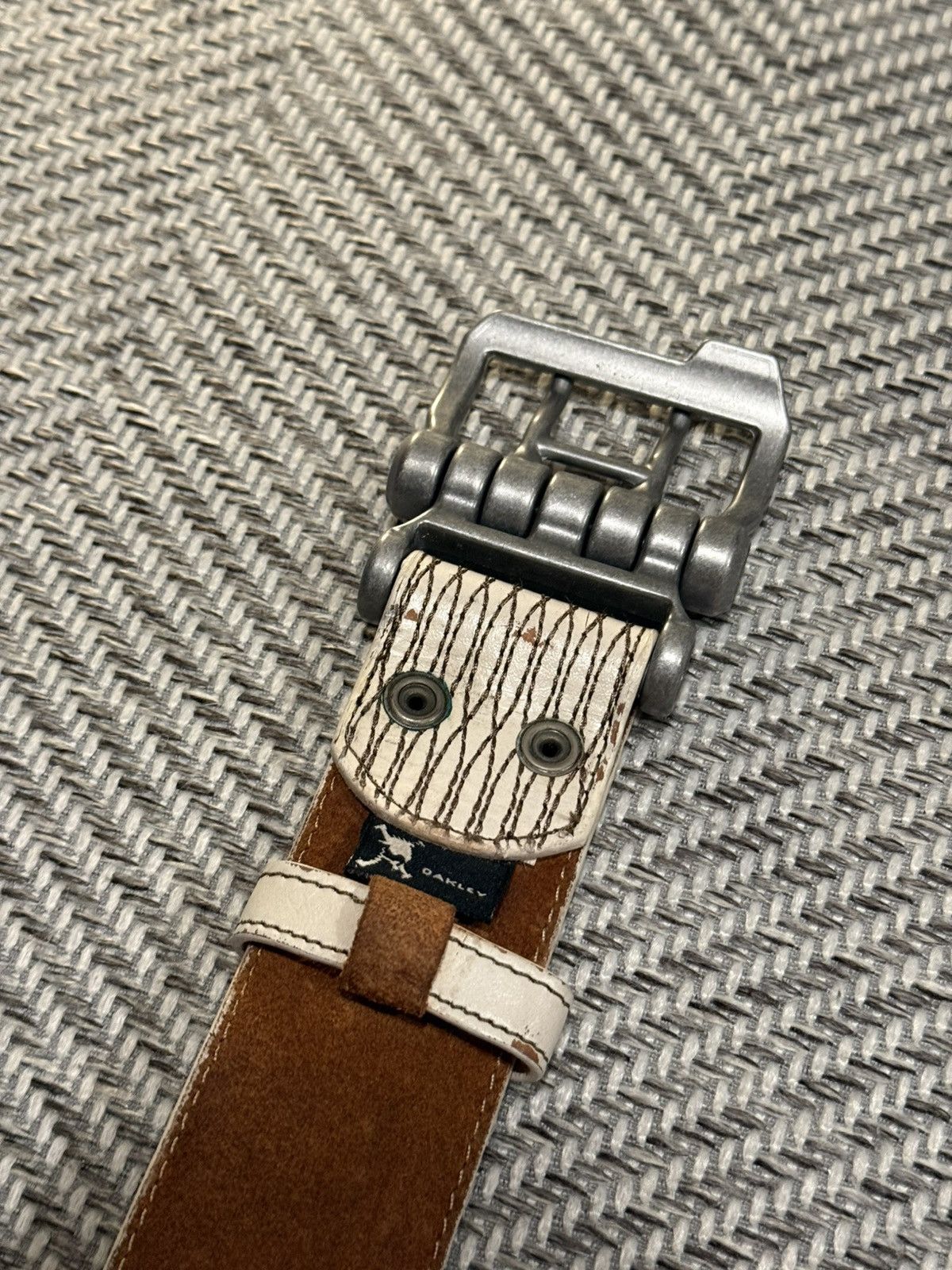Oakley OAKLEY VINTAGE OLD METAL BELT BEIGE ICON Size ONE SIZE - 5 Thumbnail