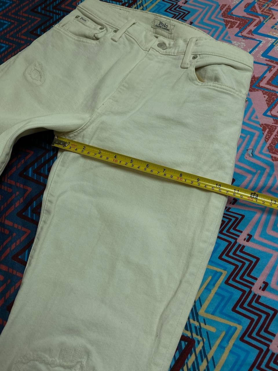 Polo Ralph Lauren jeans pants white logo Polo Ralph Lauren Y2K vintage Size 30" / US 8 / IT 44 - 12 Thumbnail