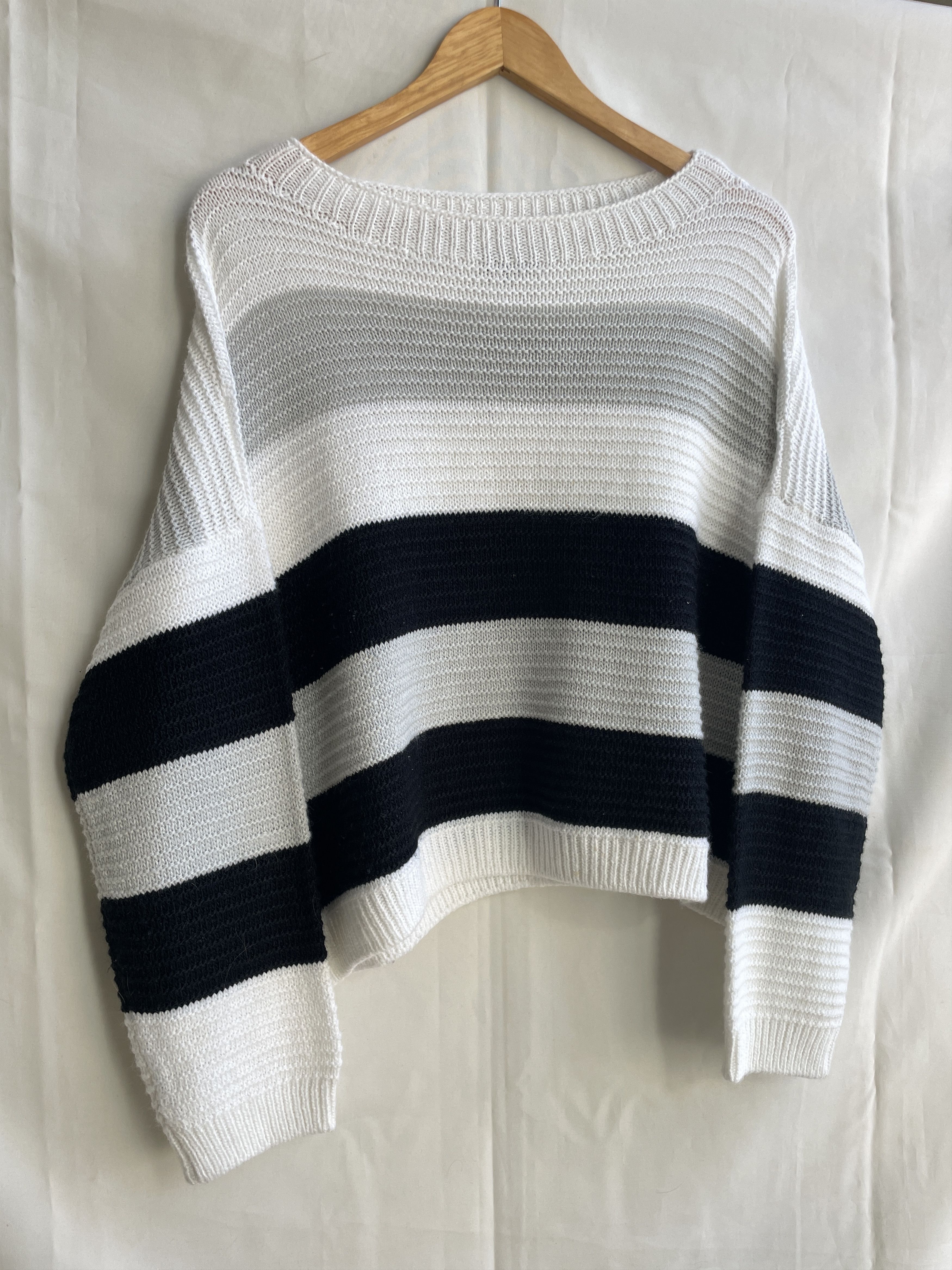 Ann Demeulemeester Ann Demeulemeester Wool Mohair Wide Stripe Cropped Sweater Size M / US 6-8 / IT 42-44 - 3 Thumbnail