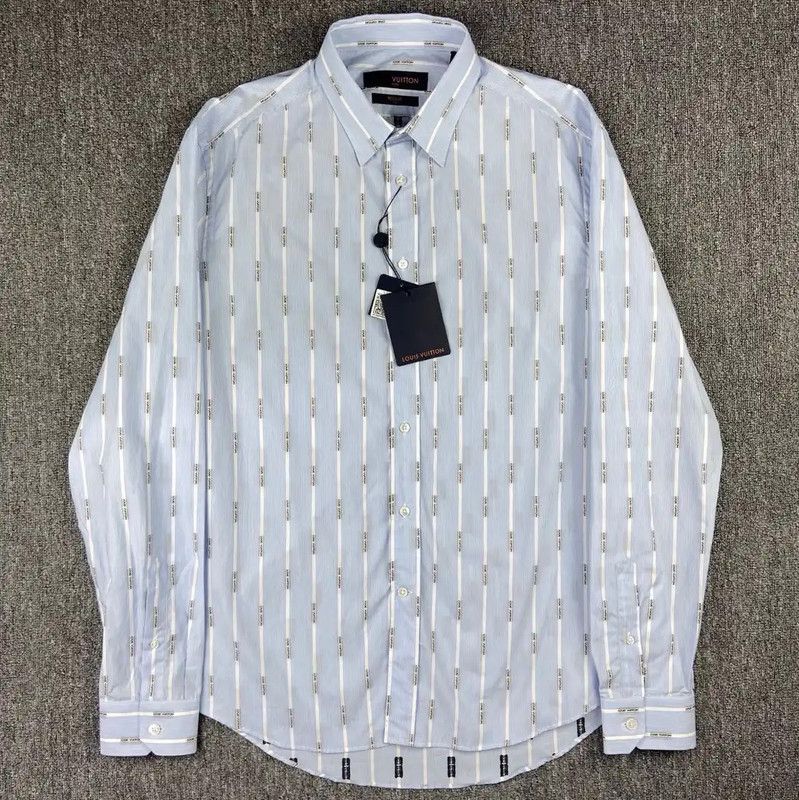 Louis Vuitton Louis Vuitton Blue Cotton Women's Shirt Size XXL 0089 Size XXL / US 16-18 / IT 52-54 - 1 Thumbnail