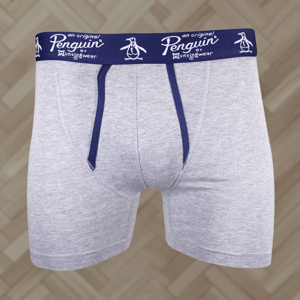 Original Penguin Original Penguin Men's Grey With Navy Boxer Brief S Size 36R - 1 Thumbnail