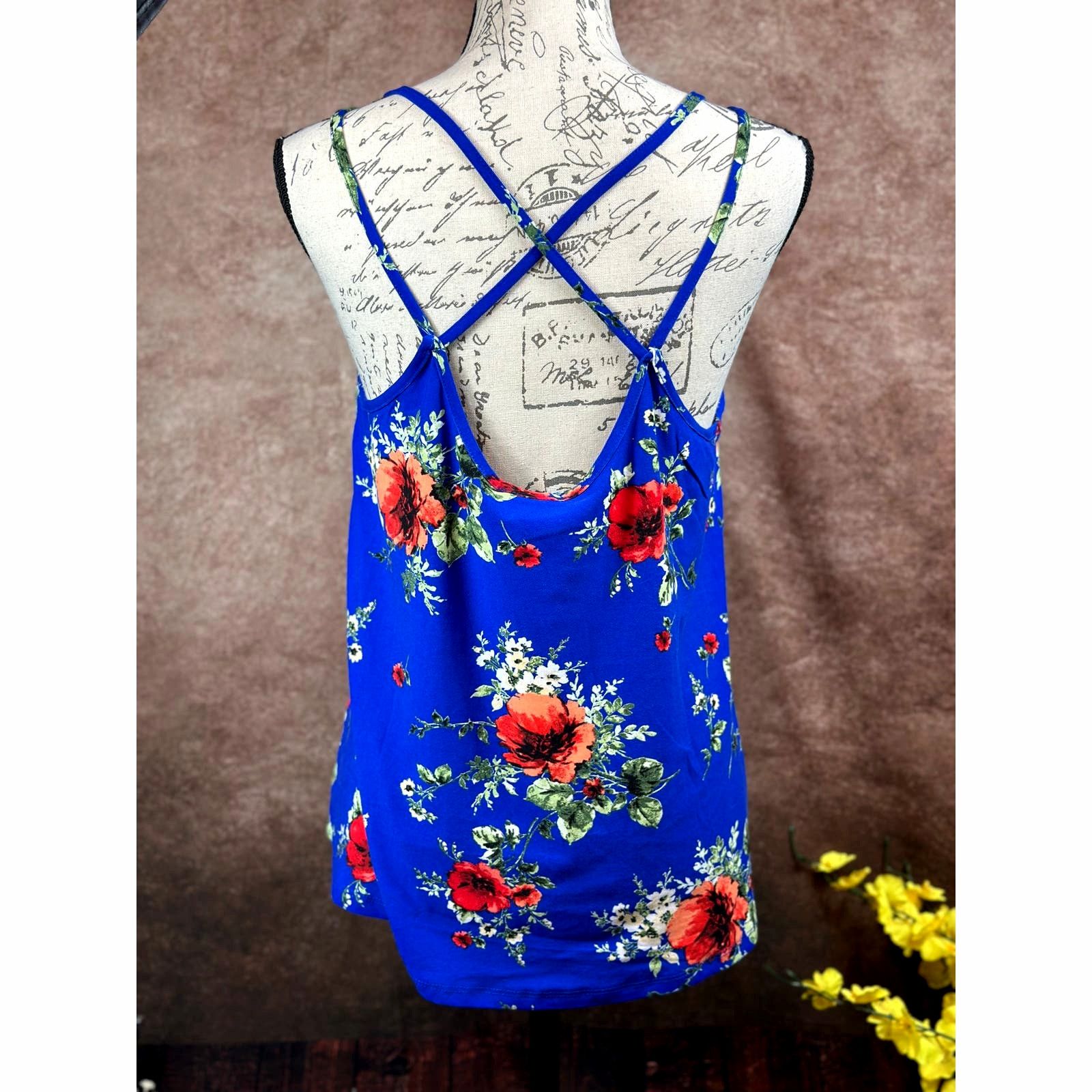 Other Papermoon Basima Back Detail Knit Top Blue Floral L Size L / US 10 / IT 46 - 6 Thumbnail