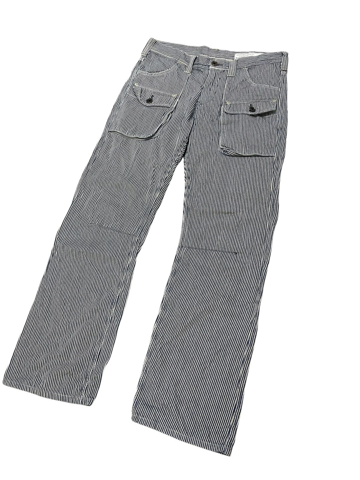 Japanese Brand Jepanes Brand x Studio Ecru Bush Pants Denim Hickory Size US 33 - 2 Thumbnail