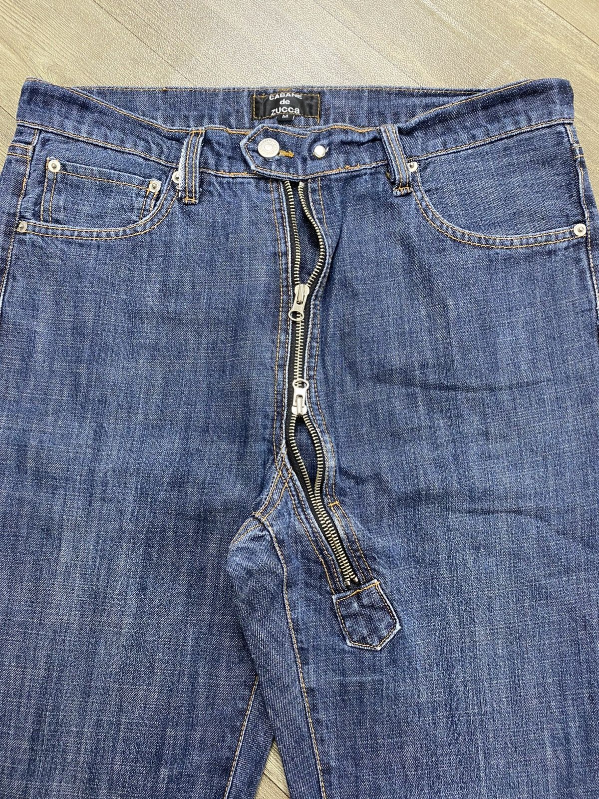 CABANE de ZUCCa Archive Cabane de Zucca Zip Fly Asymmetric Bootcut Jeans Size US 32 / EU 48 - 4 Thumbnail