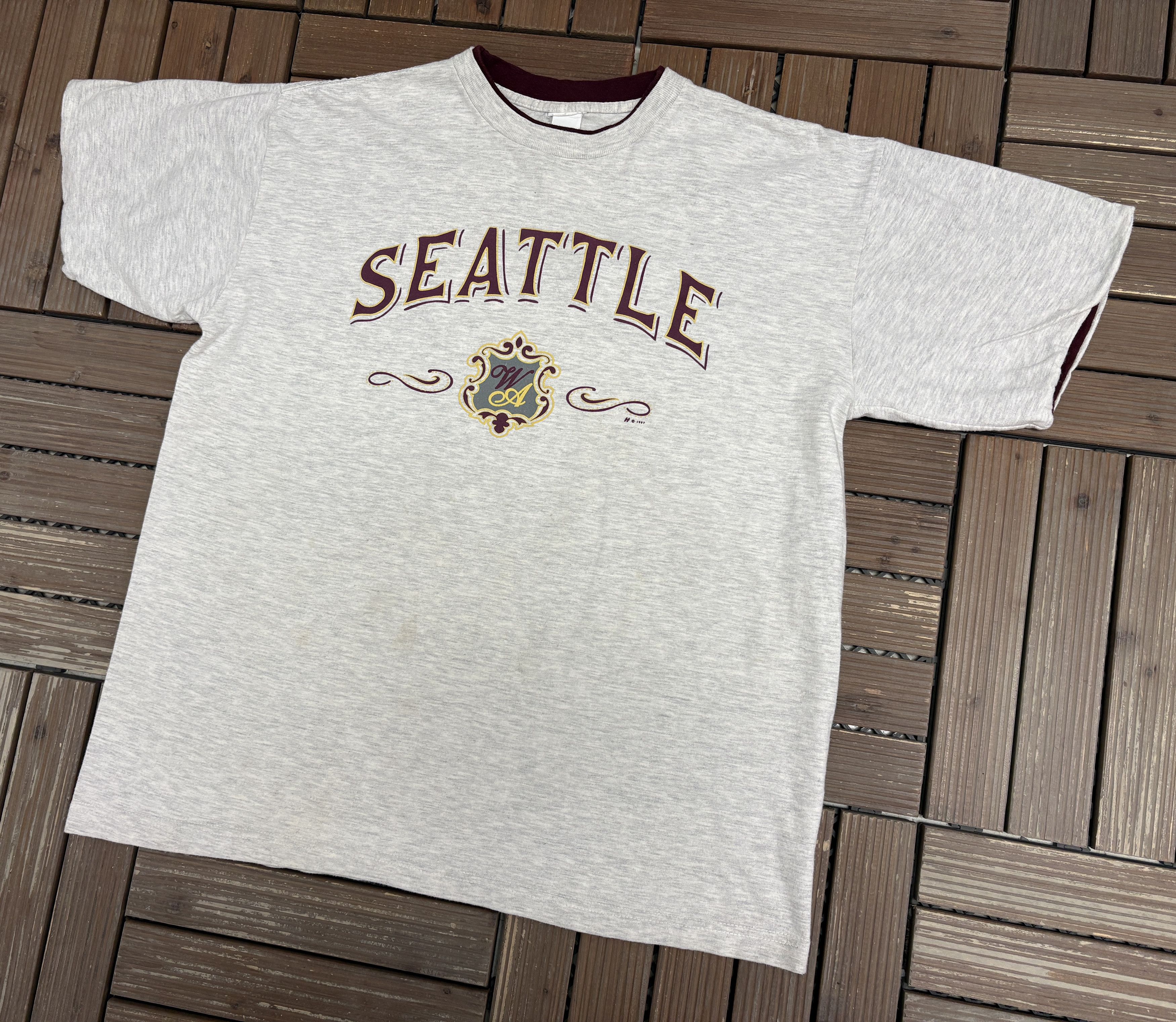 Vintage Seattle, Washington Vintage Grey T-Shirt Tee Size US L / EU 52-54 / 3 - 3 Thumbnail