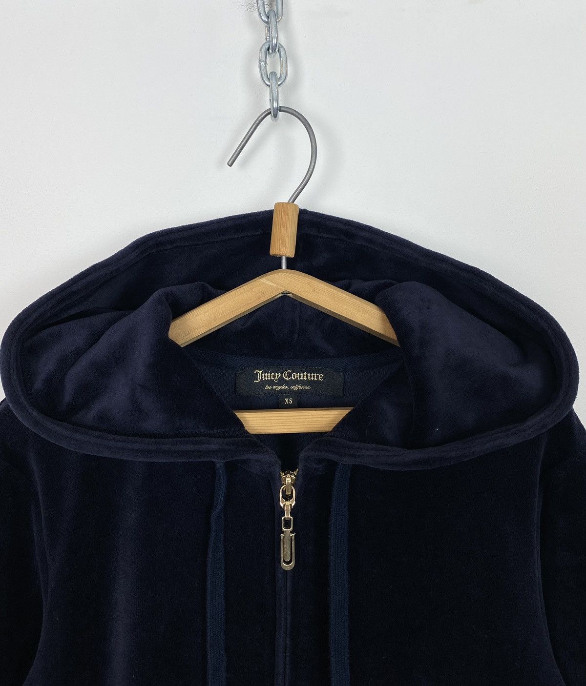 Juicy Couture Juicy Couture Velour Blue Long Sleeve Hoodie Womens Size XS Size XS / US 0-2 / IT 36-38 - 2 Thumbnail