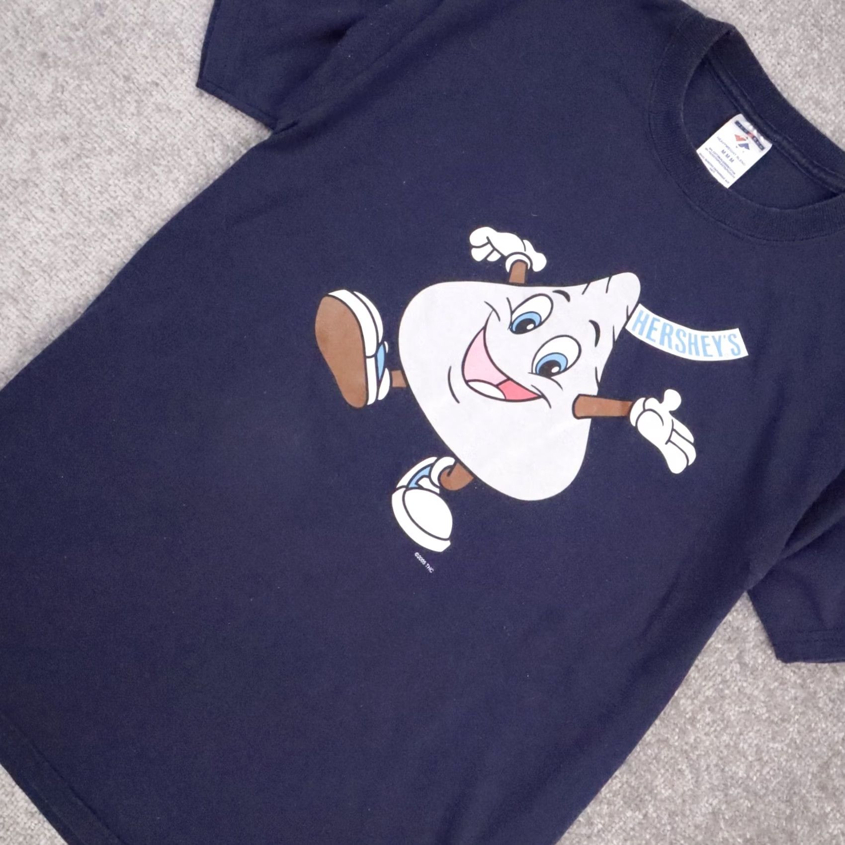 CHOCOOLATE Vintage Y2K Hersheys Chocolate Kiss Cartoon Medium Blue Short Sleeve Shirt Size US M / EU 48-50 / 2 - 6 Thumbnail