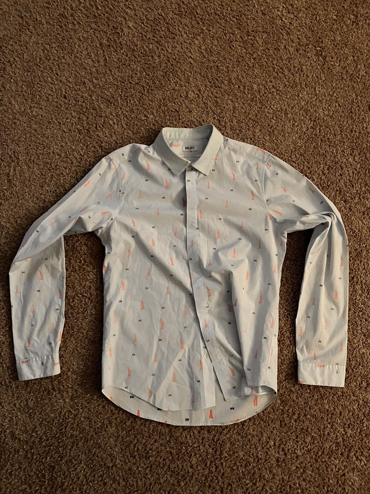 Image of Kenzo Button Up in Blue, Men's (Size XS)